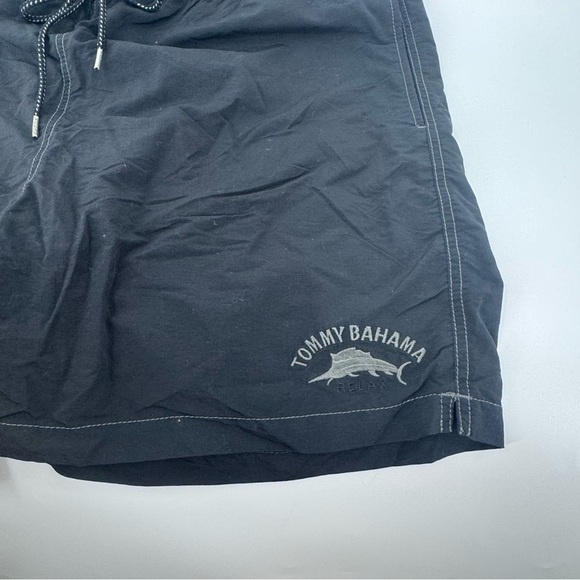 Tommy Bahama Black Swim Trunks Quick-Dry Relaxed Fit - Picture 3 of 9